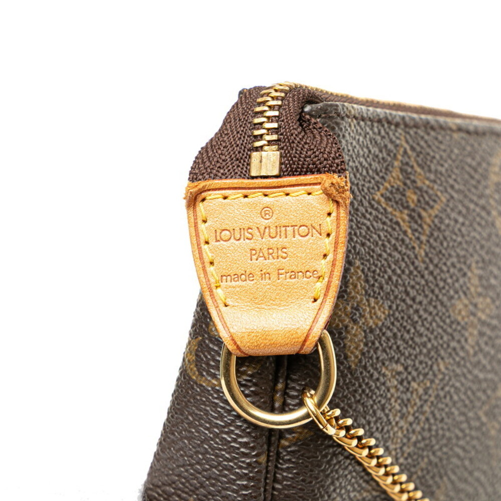LOUIS VUITTON Authentic Brown Monogram Leather Pouch - Picture 11 of 13